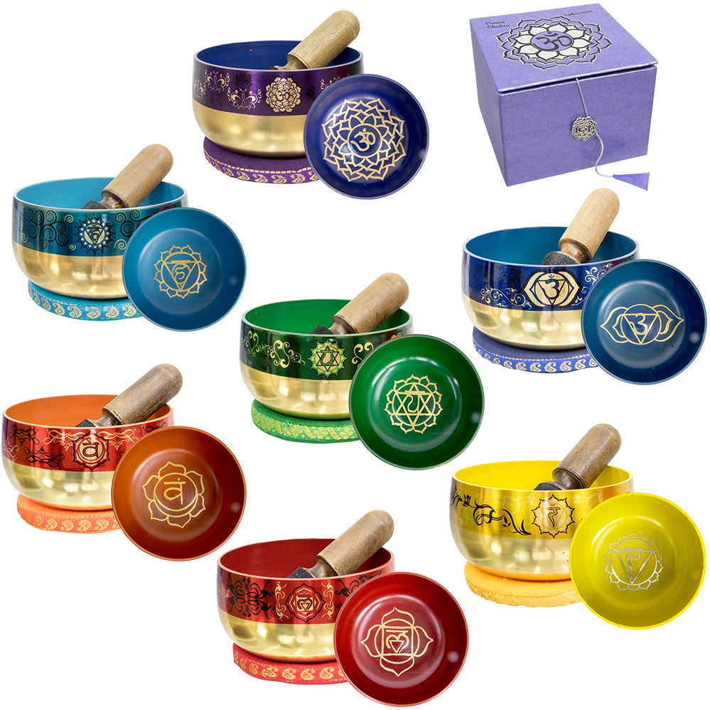 Singing Bowls, Chakras 5" dia Each or Set of 7