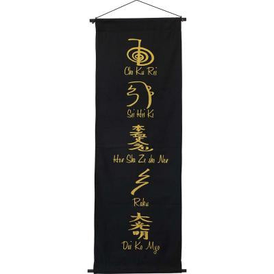 Banner, Cotton, Reiki Symbols 15.5in x 48in L