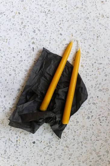 Taper Candlestick Beeswax 6"x 1/2"