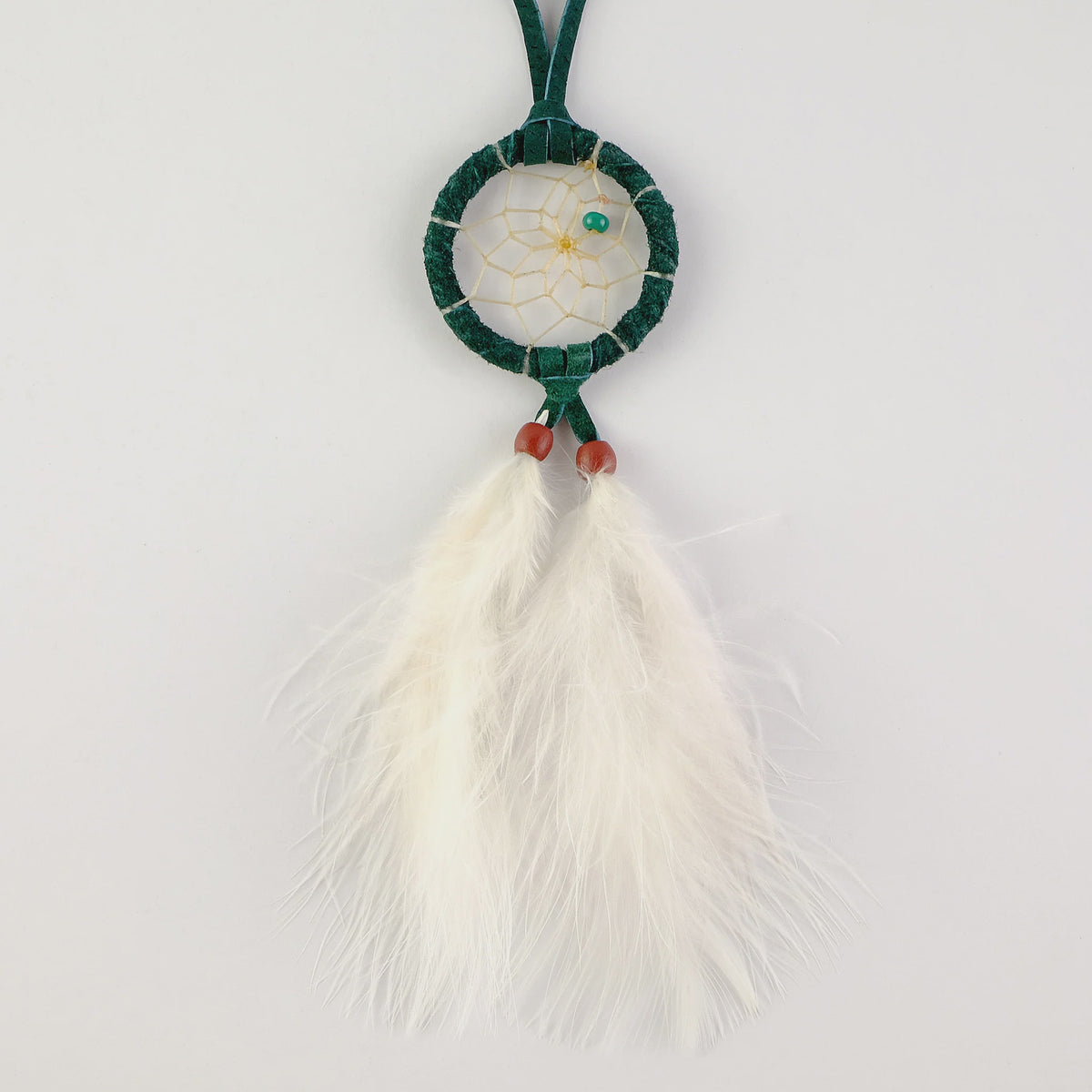 Dreamcatcher, 1.5" Natural Green, wood beads