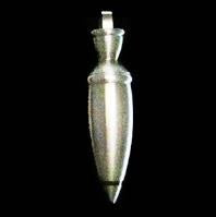 Pendant Vial Urn Polished Stainless Steel on Cardstock