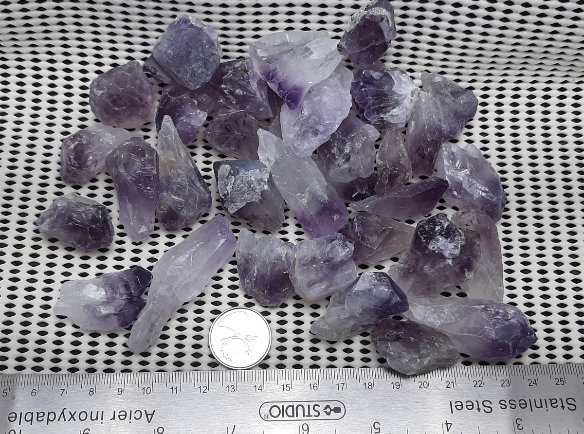 Amethyst Points Raw by 250g, Small ~0.5"