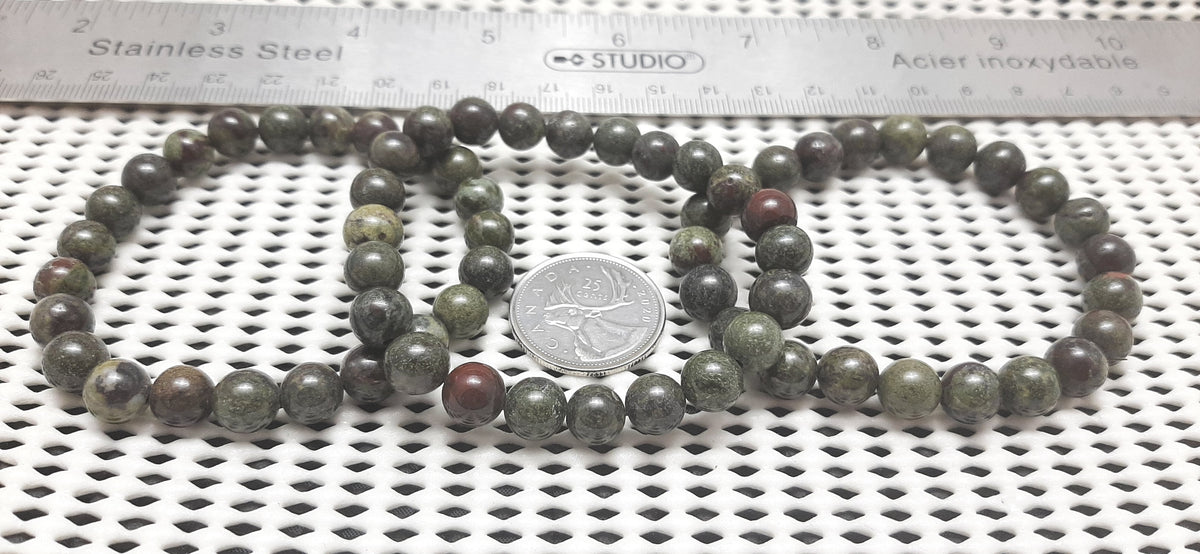 Jasper Dragon's Blood Round Bracelet, 8mm RETAIL