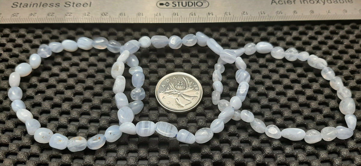 Agate Blue Lace Bracelet, Tumble