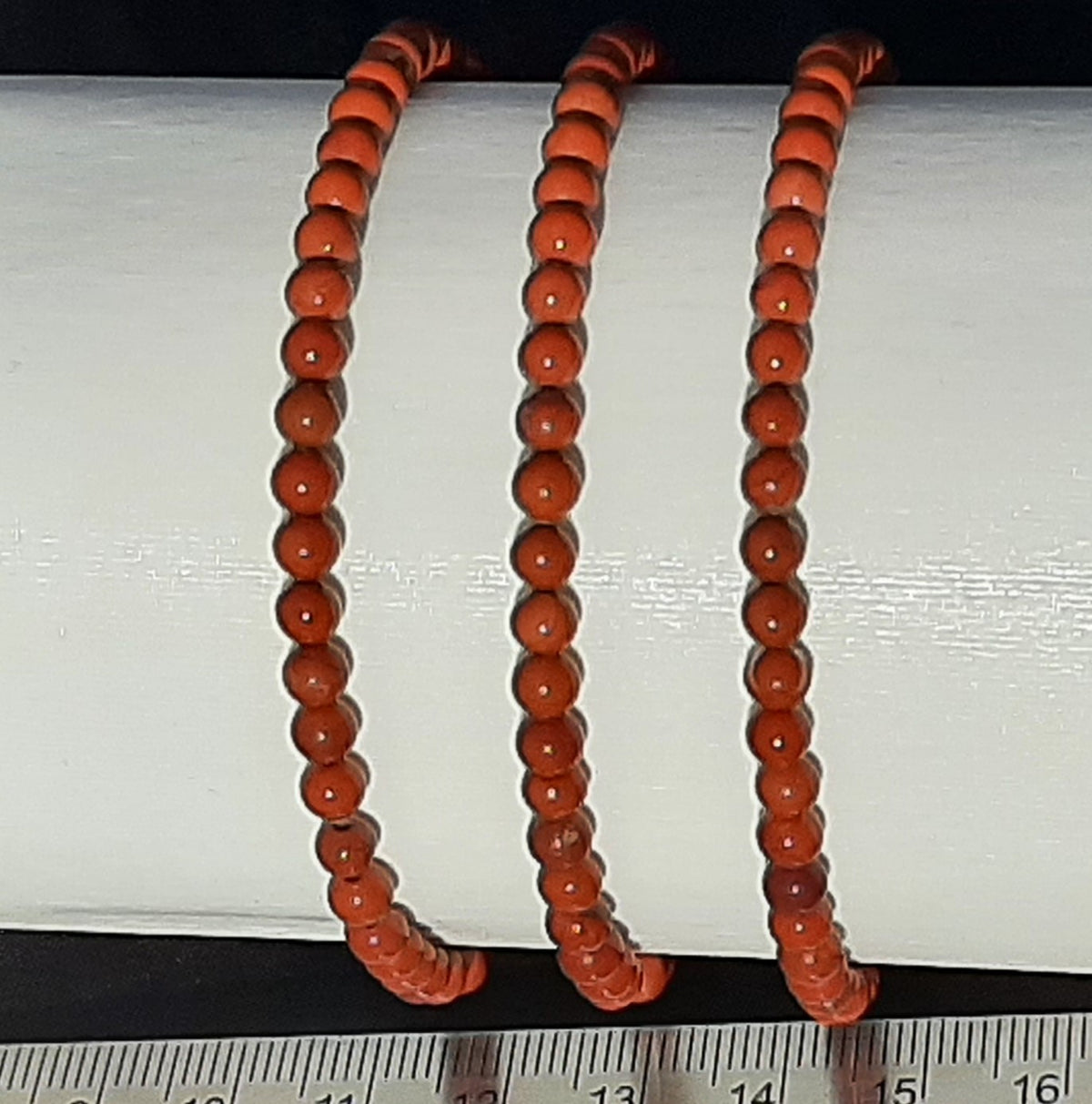 Jasper Red Round Bracelet, 4mm RETAIL_NO RESTOCK AVAILABLE