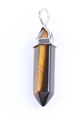 Hexagonal Double Point Pendant, Silver Plate, 35mm RETAIL