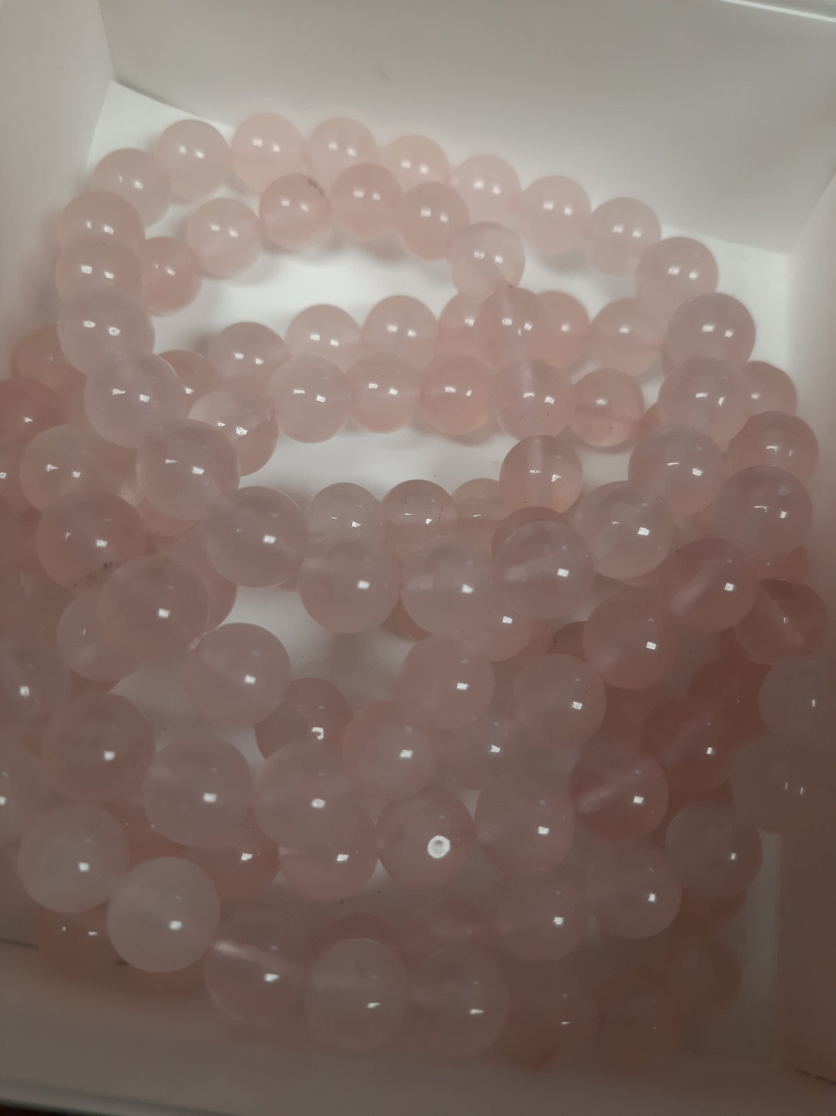 Quartz Rose A+ Round Bracelet, 8mm RETAIL