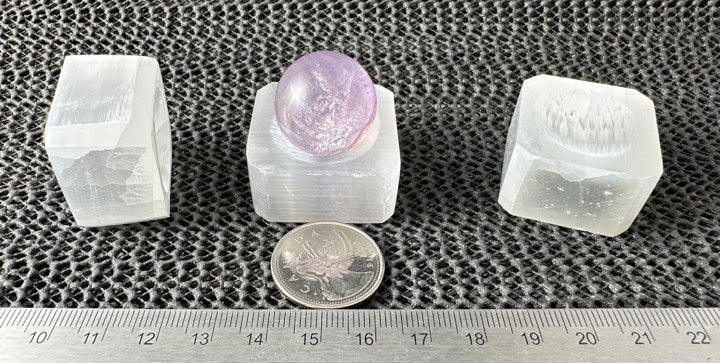 Sphere Stand, Selenite, 1.0" Retail