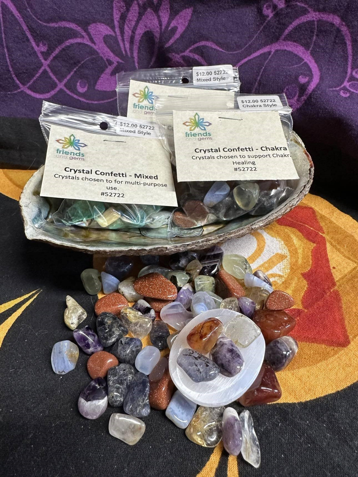 Crystal Confetti Bag, 100g, Chakra Crystals