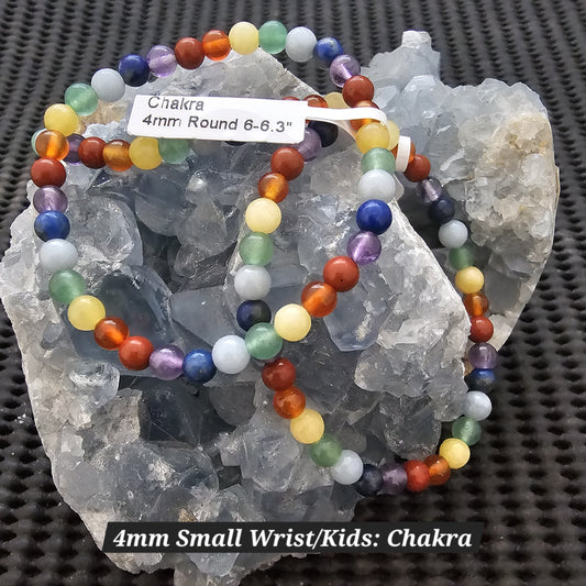 Kids Round Bracelet, 4mm Assorted