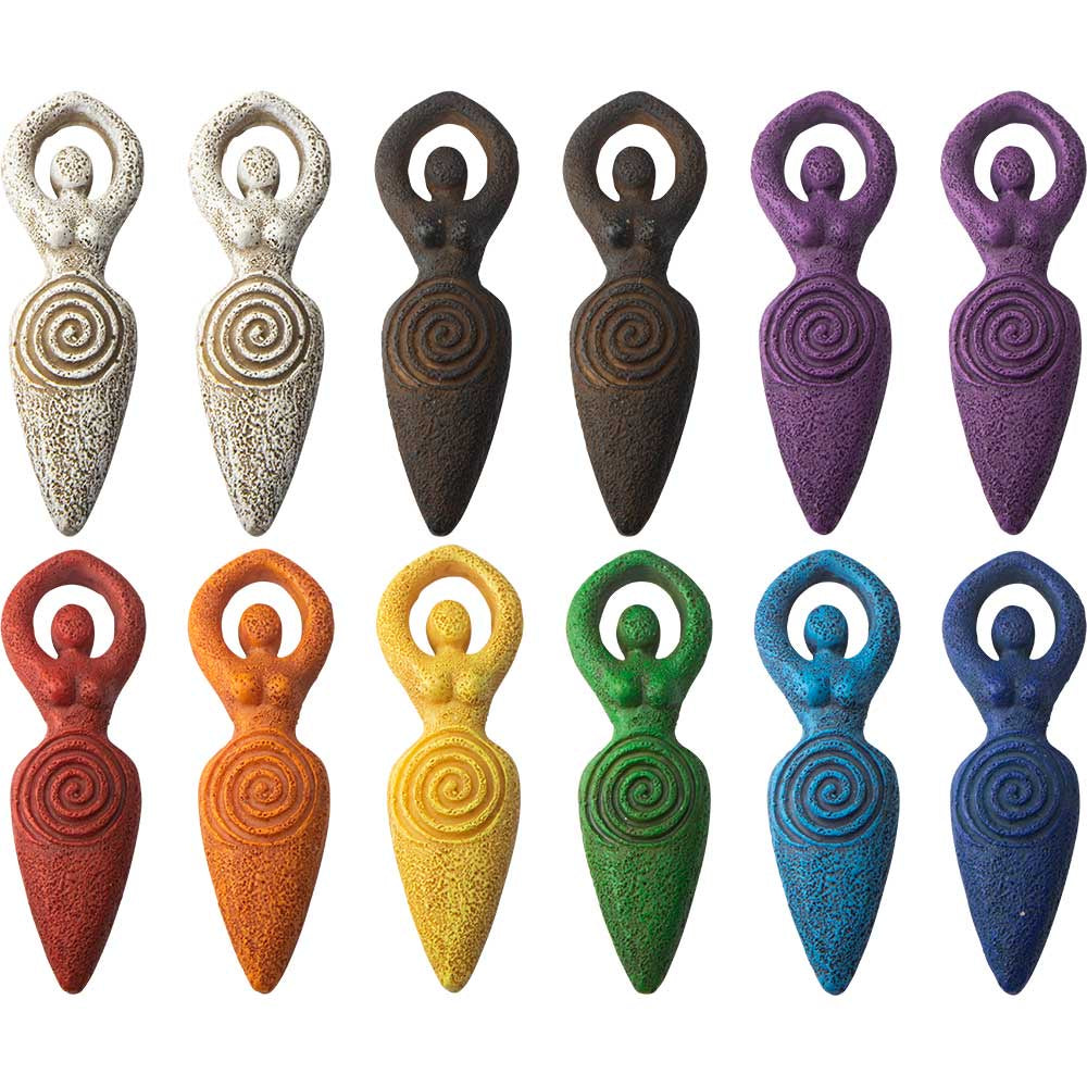 Figurine, Mini Goddess, Assorted Colours, Pendants Polyresin