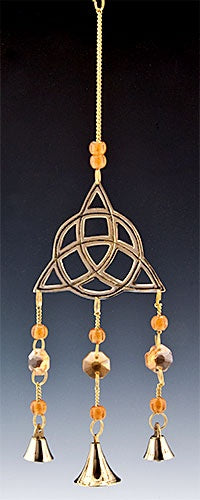 Wind Chime New Triquetra Brass, 12"