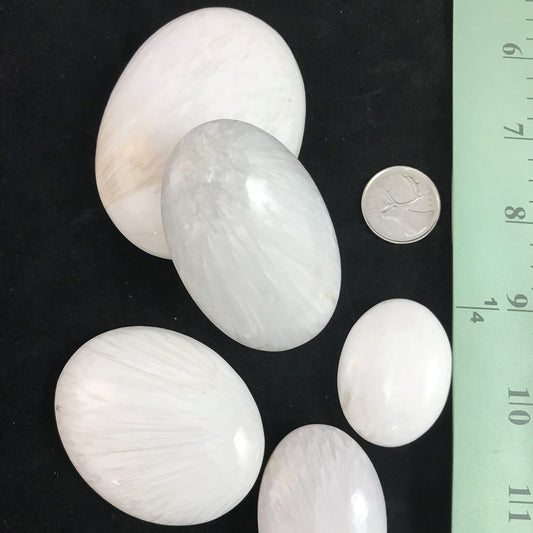 Scolecite Palm Stone, Assorted Shapes, Retail