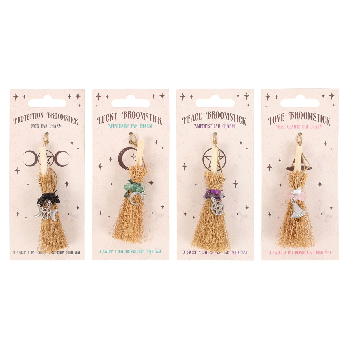 Lucky Crystal Broomstick Car Charm