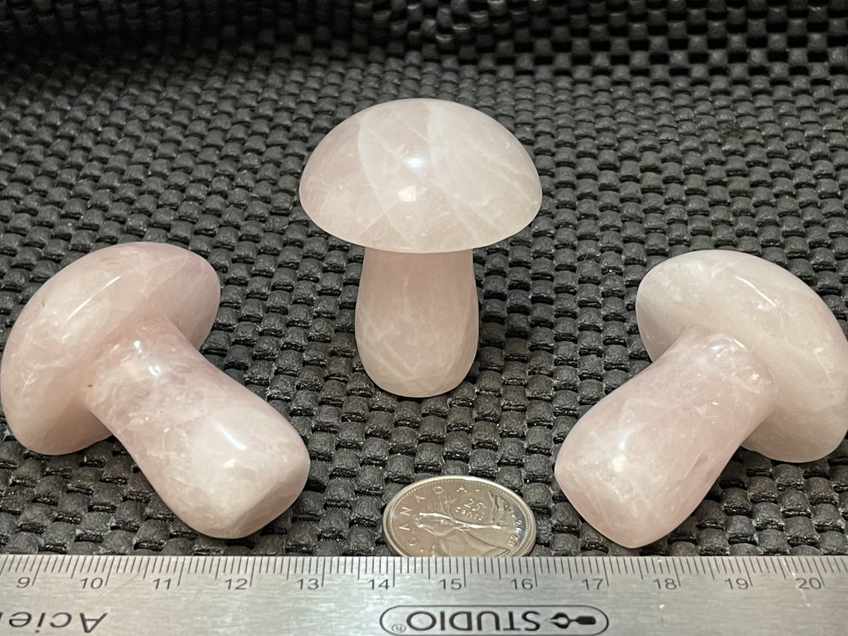 Rose Quartz Mushroom, 2", Retail