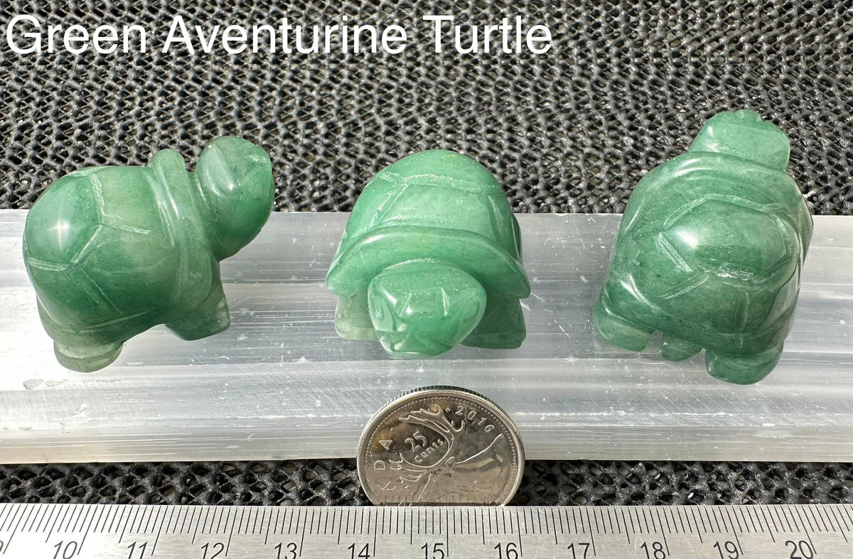 Turtle Figurine 1.5", Assorted Stones RETAIL