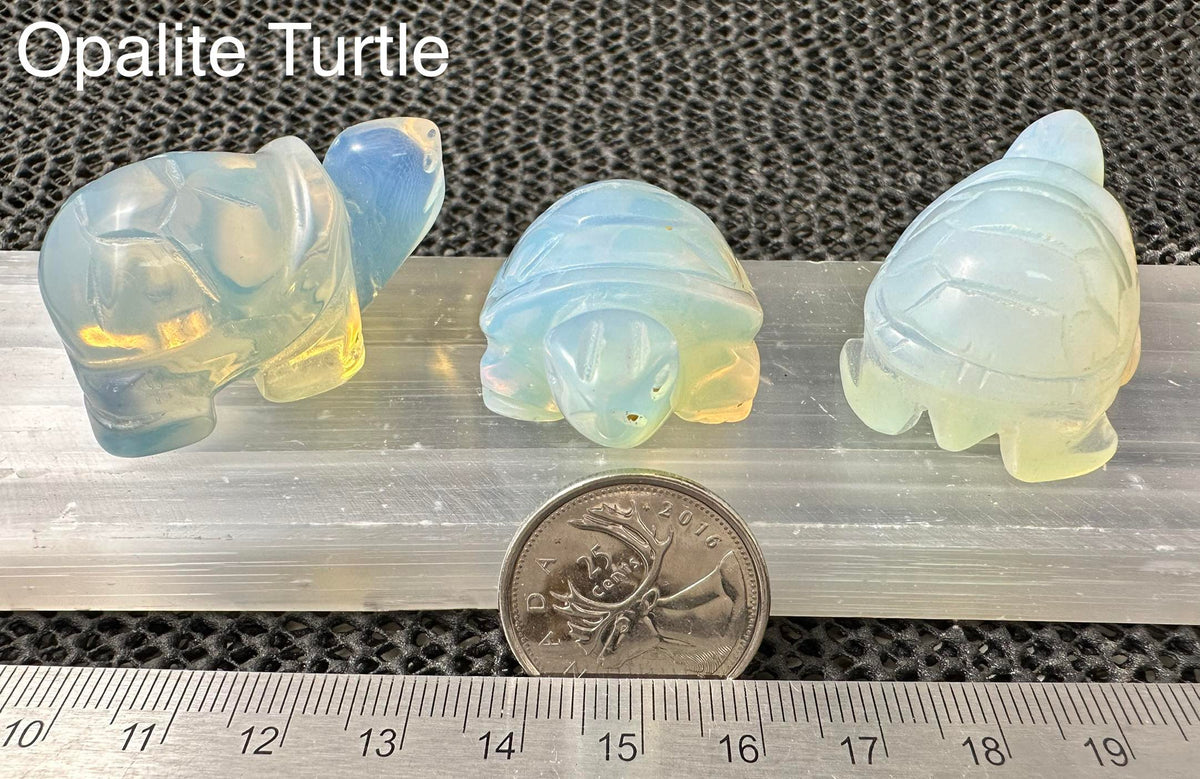 Turtle Figurine 1.5", Assorted Stones RETAIL