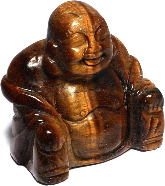 Buddha 1.5" Carving: Single Piece - Assorted Stones