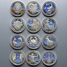 Zodiac Coins Silver, Gold or Pewter