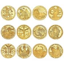 Zodiac Coins Silver, Gold or Pewter