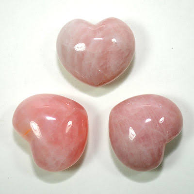 Rose Quartz Puff Heart, 45mm RETAIL