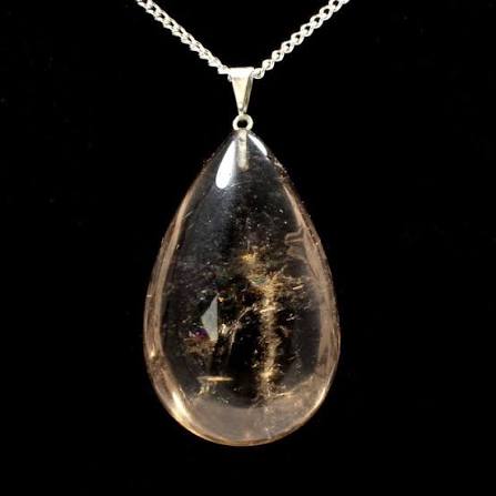 Teardrop Pendant, Smoky Quartz