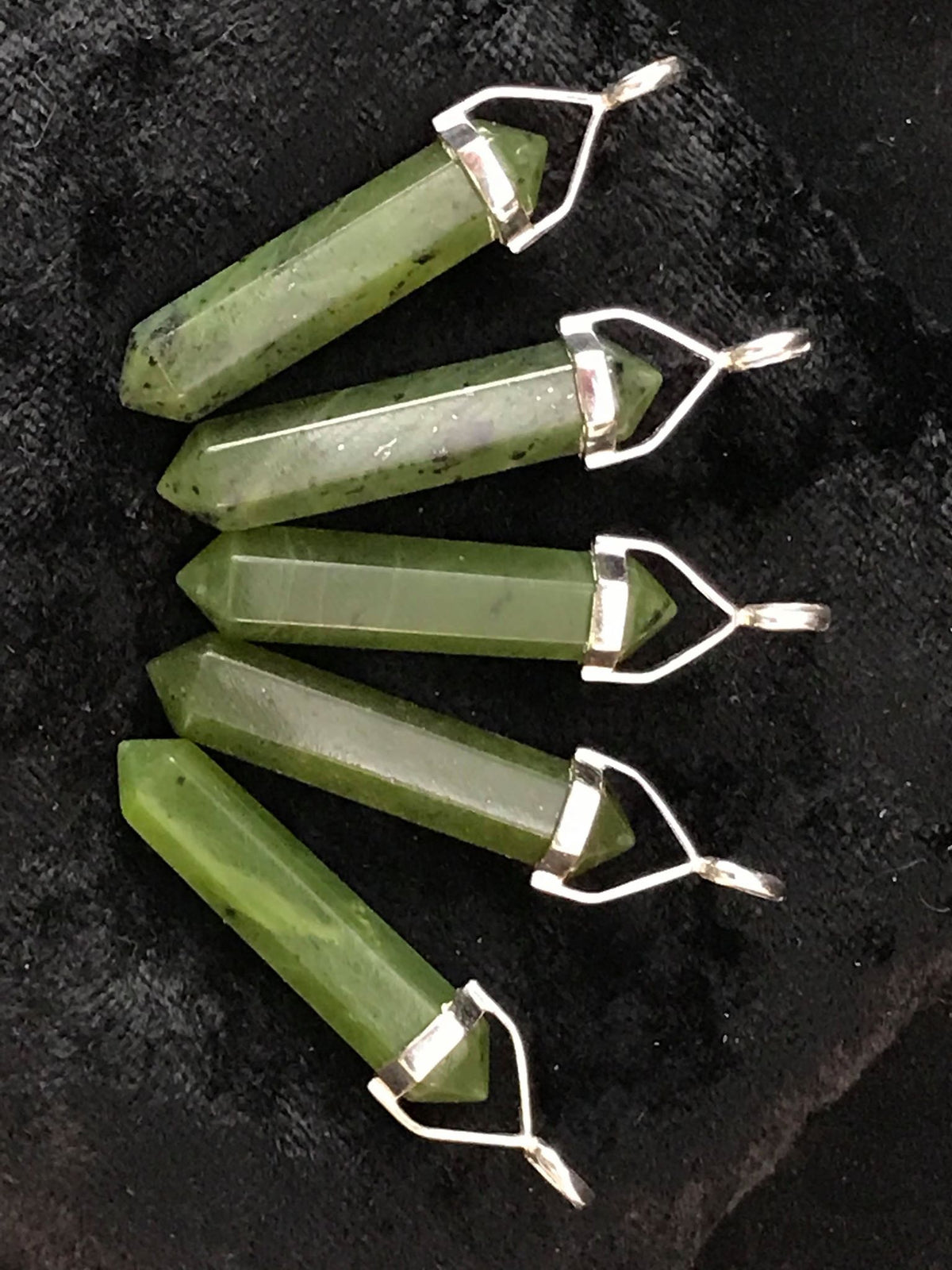 Hexagonal Double Point Pendant, Sterling Silver Setting