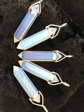Hexagonal Double Point Pendant, Sterling Silver Setting