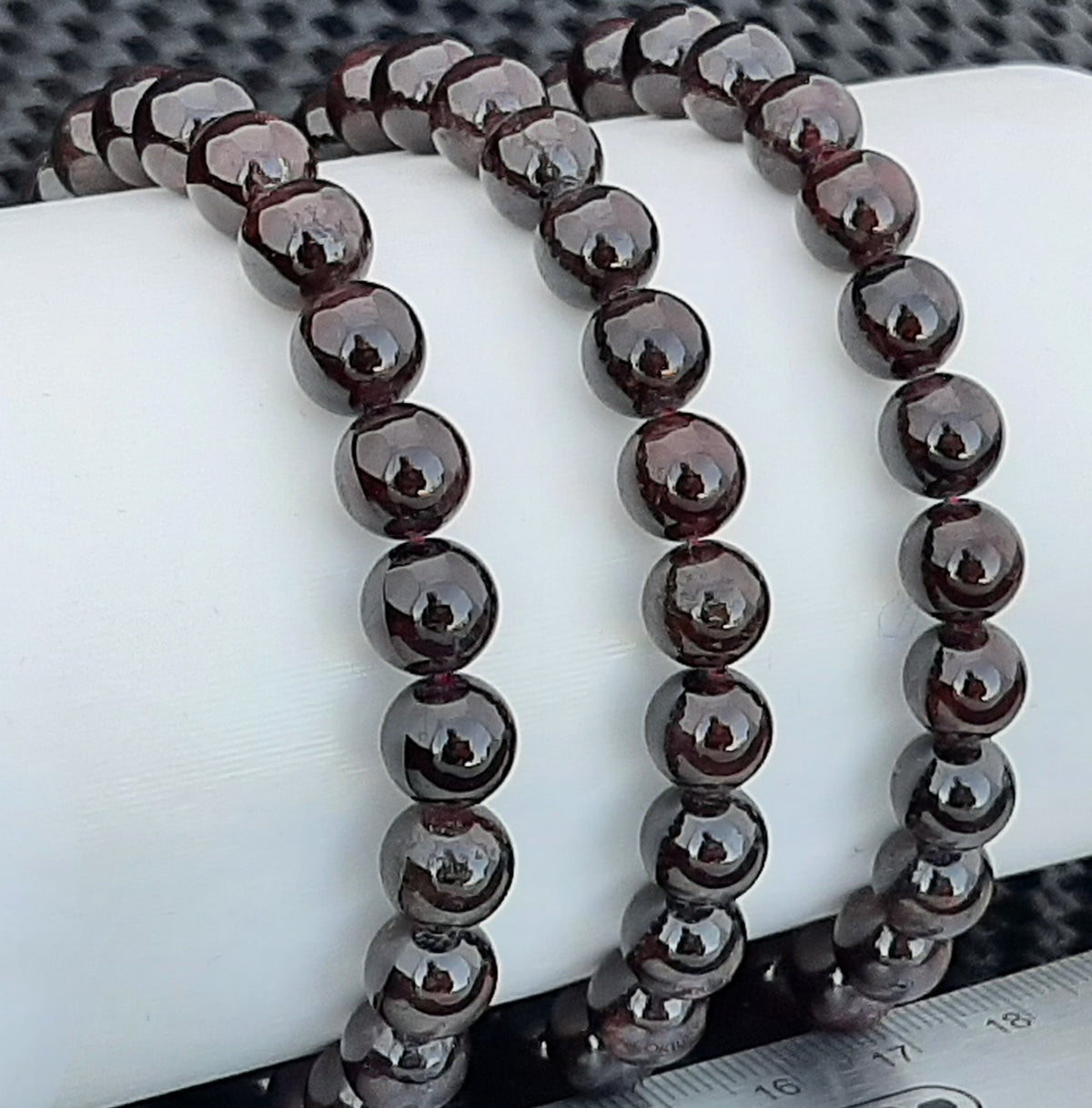 Garnet Round Bracelet, 8mm RETAIL