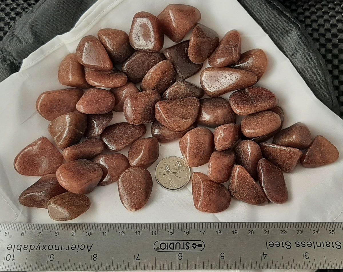 Red Aventurine Tumble by 500g, Small ~20mm - 25mm