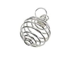 Coil Cage, Mini Silver Plated, 18mm x 15mm