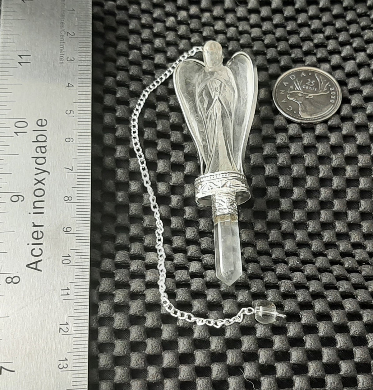 Pendulum, Angel - Clear Quartz with Clear Quartz Point Retail