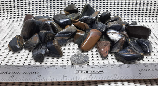 Blue Tiger Eye Tumble by 500g, Large  ~25mm - 30mm