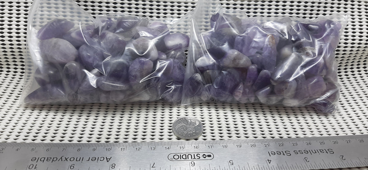 Chevron Amethyst Tumble by 500g, Small ~20mm - 25mm