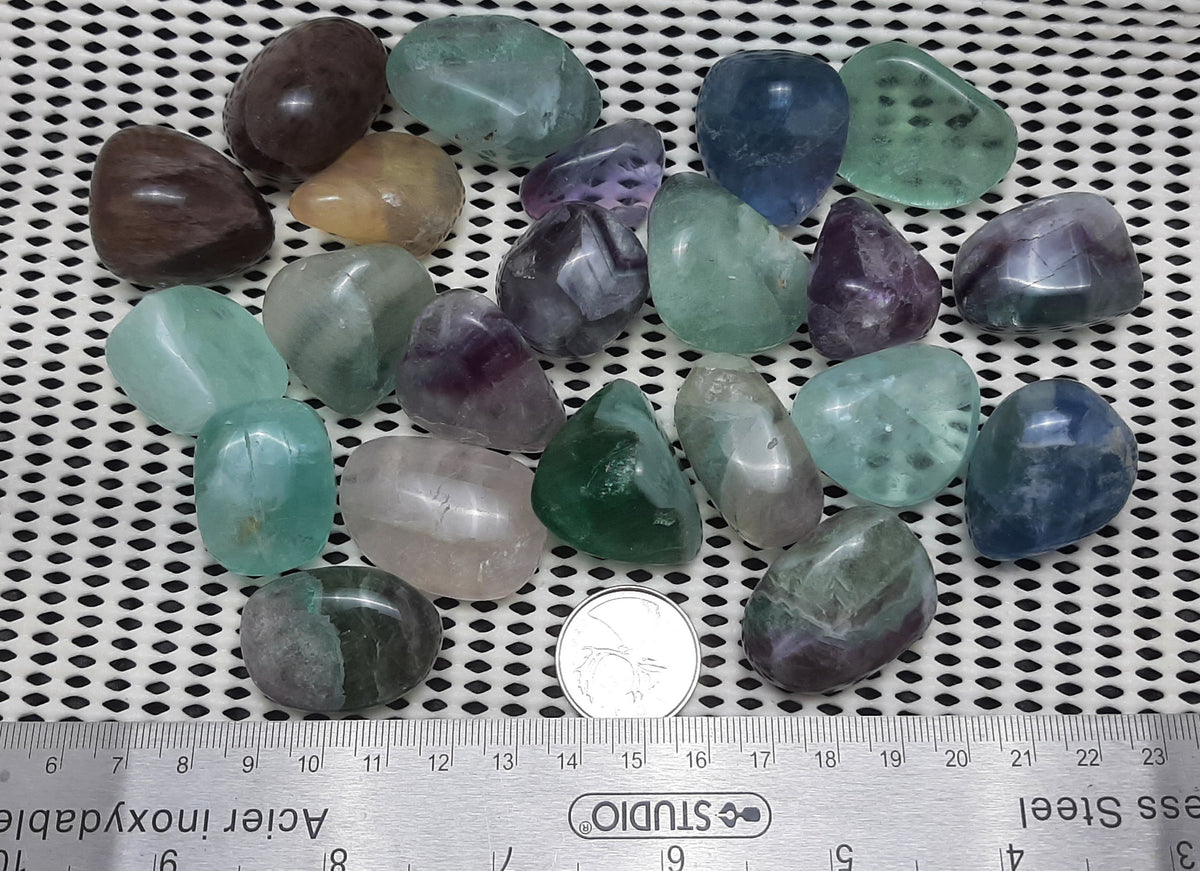 Fluorite Tumble by 500g, Large ~ 25mm - 35mm