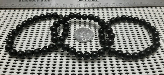 Obsidian Black Round Bracelet, 8mm RETAIL