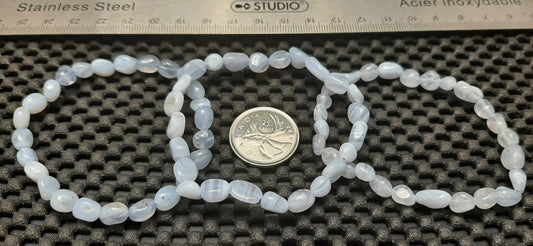 Agate Blue Lace Bracelet, Tumble
