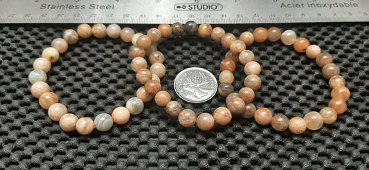 Moonstone_Multi (Peach) Round Bracelet, 8mm RETAIL_NO RESTOCK AVAILABLE
