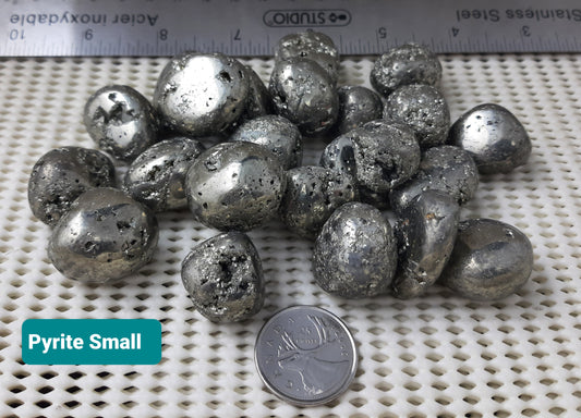 Pyrite Tumble by 250g, Mix Sizes, ~20mm - 35mm