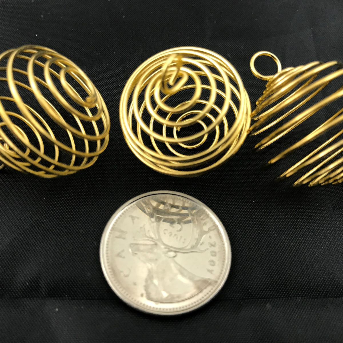 Coil Cage, Small Gold Plated, 25mm x 20mm Retail