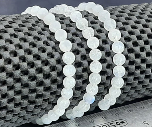 Rainbow Moonstone Round Bracelet, 7-8mm RETAIL_NO RESTOCK AVAILABLE