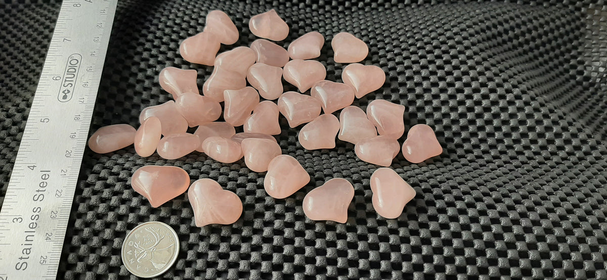 Puff Heart, Assorted Stones 25mm RETAIL