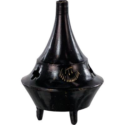 Incense Burner, Cone, Black Brass, 2.5in