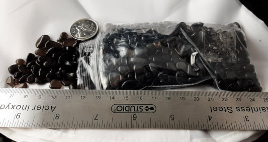 Black Obsidian Chips, Tumble 7-9mm by 250g