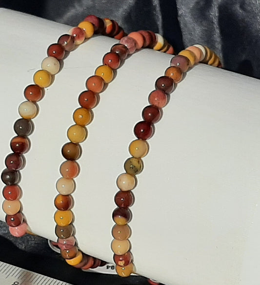 Jasper Mookaite Round Bracelet, 4mm RETAIL_NO RESTOCK AVAILABLE