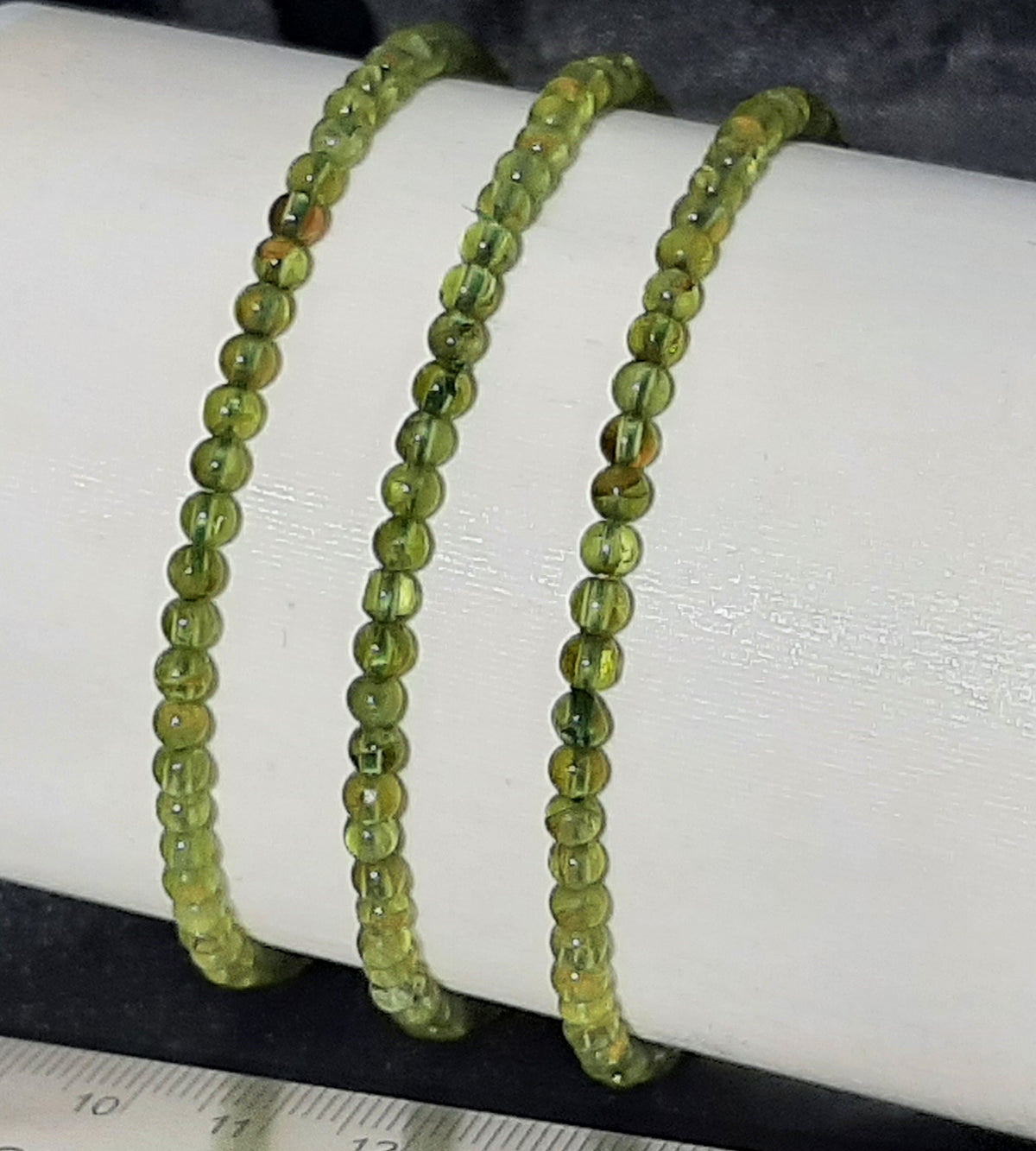 Peridot Round Bracelet, 4mm RETAIL
