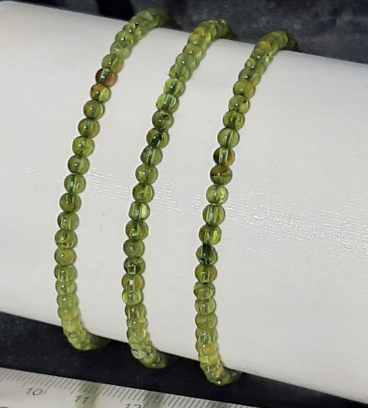 Peridot Round Bracelet, 4mm RETAIL