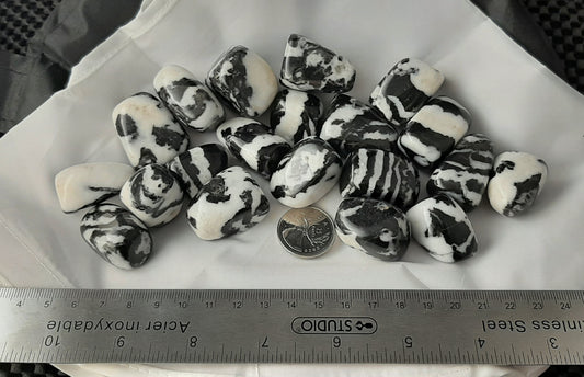 Zebra Jasper Tumble by 500g, Large 25mm - 30mm
