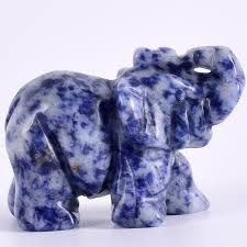 Elephant Figurine 1.5", Assorted Stones RETAIL
