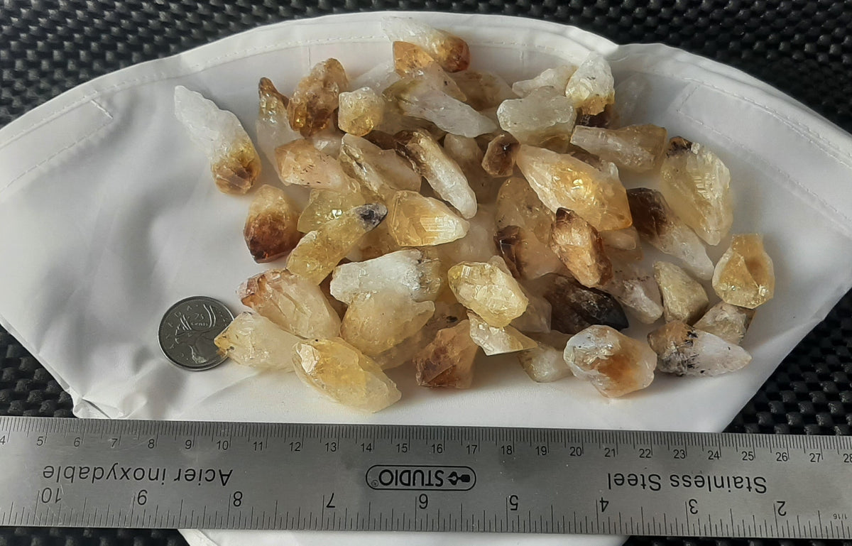 Citrine Points Raw by 500g, Medium 1-1.5"